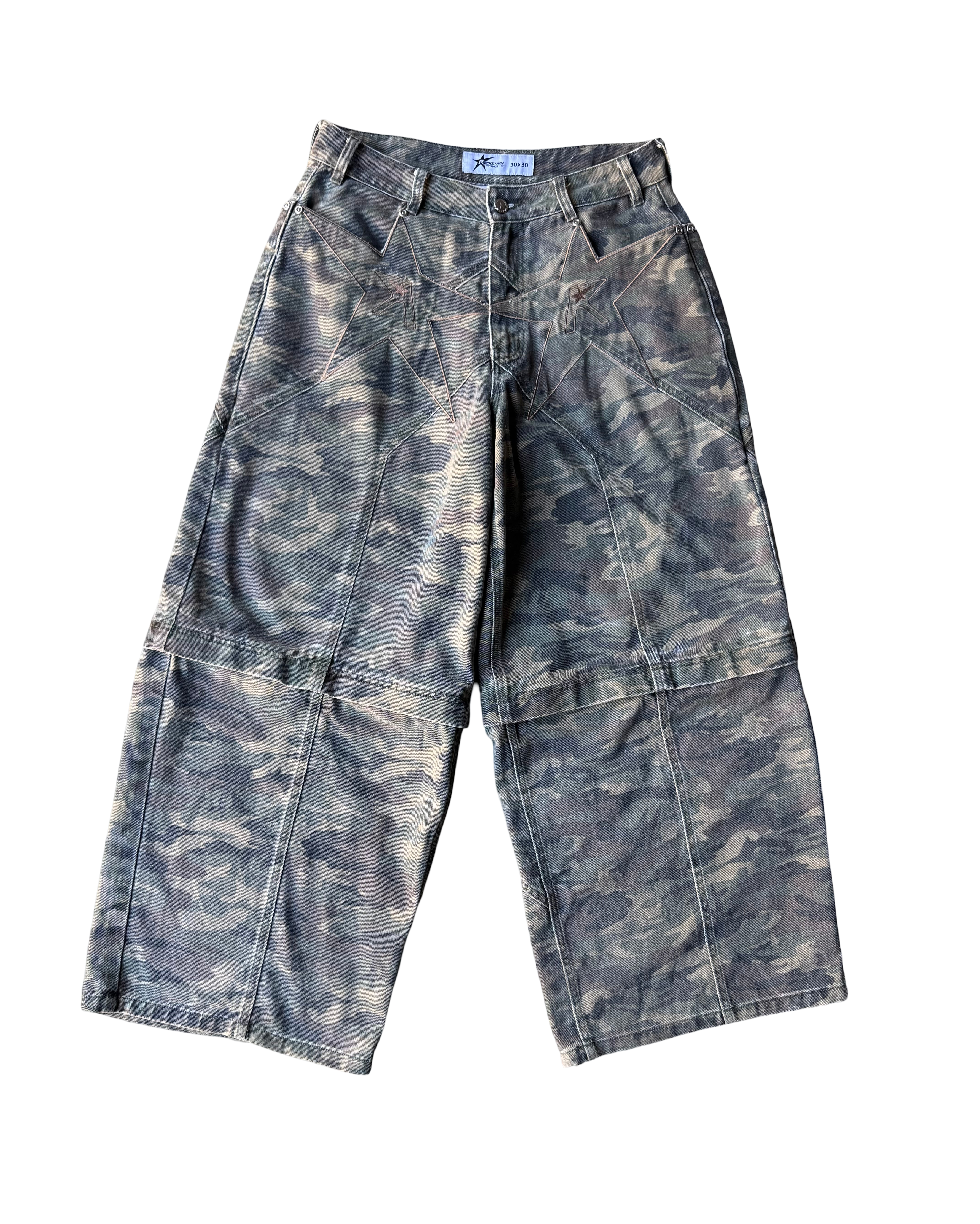 Camo logo pocket convertible jeans – ROCKSTAR STUDIOS