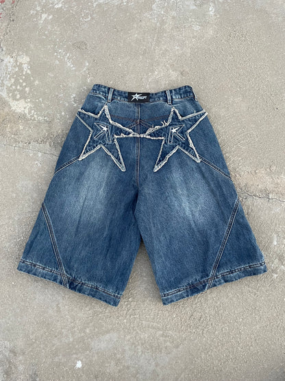 Logo pocket convertible jeans (desert blue)